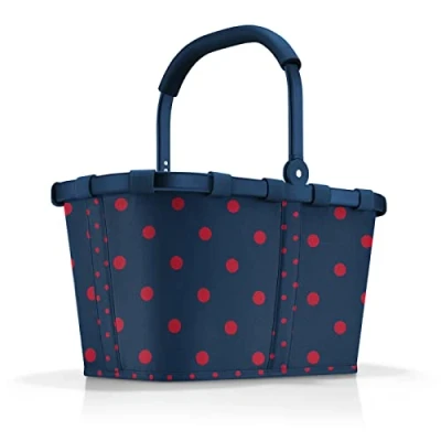 Immagine di reisenthel Carrybag BK, cestino per la spesa, Frame Mixed Dots Red, taglia unica, Tasca aggiuntiva
