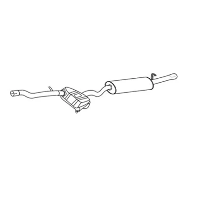 Immagine di HELLA 8LD 366 026 511 Marmitta posteriore con parti annesse