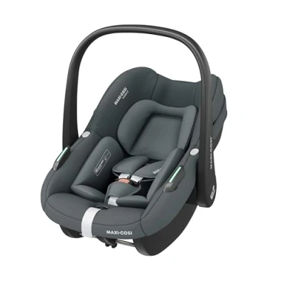 Immagine di Maxi Cosi Pebble S i SIze, Seggiolino Auto Neonato 0 15 mesi, 13kg, 40 83cm, Isofix Leggero, Click &amp; Go, Protezione dagli Impatti Laterali G CELL, Riduttore Baby hugg, Tonal Graphite