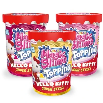 Immagine di CRAZE Magic Slime topping Hello Kitty Magic, 3 barattolo di per bambini, contiene 70 ml e due