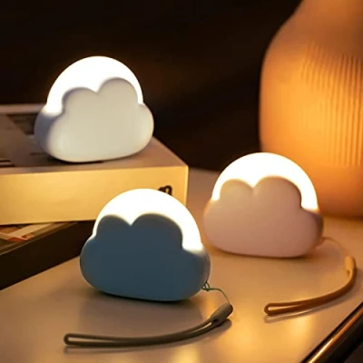 Immagine di Aicharynic 1 Pezzi Luce Notturna Bambini, Lucina Notte Bambini LED USB Ricaricabile per Camera Cameretta Regalo Mamma Neonato Luminosità Regolabile,Blu