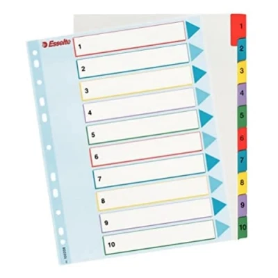 Immagine di ESSELTE Rubrica MYLAR numerica 1 10 con indice riscrivibile f.to A4 MAXI 100208