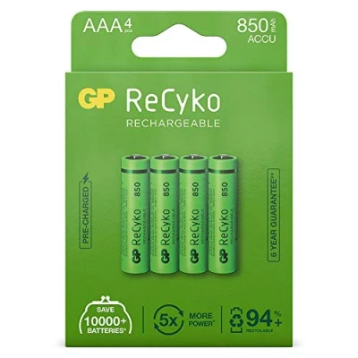 Immagine di GP Batteries GPRCK85AAA615C4 Batteria ricaricabile Ministilo (AAA) NiMH 850 mAh 1.2 V 4 pz.