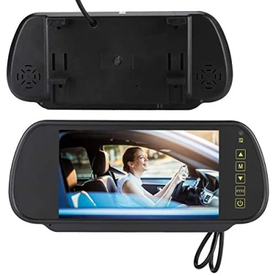 Immagine di 01 Specchietto retrovisore LCD, Monitor Video retrovisore, Telecamera con Staffa da 7 Pollici per Auto Tutti i Tipi di
