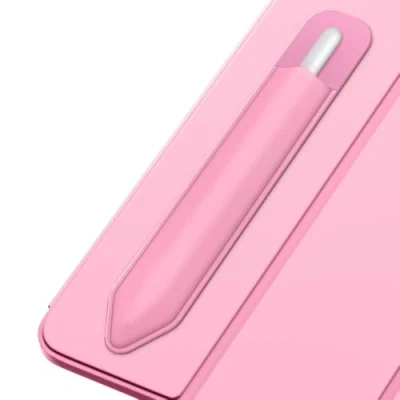 Immagine di MoKo Portapenne Adesivo Adatto per Apple Pencil PRO/USB C, di 1a/2a Gen., Tasca Elastica Penna Custodia Adesiva Attaccata alla Pad Penne Stilo, Fiore Rosa