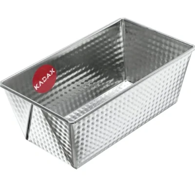 Immagine di KADAX teglia rettangolare in latta, stampo per torte verbasco con strato antiaderente, pane, da forno, quadrato (argento, 31 x 15,5 cm)