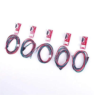 Immagine di ANGEEK 5 interruttori meccanici con indicatore LED e cavo per Makerbot Prusa Mendel RepRap Mega 2560 1280 CNC Arduino RAMPS 1,4