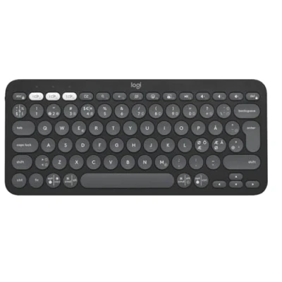 Immagine di Logitech Pebble Keys 2 K380s QWERTY Pan Nordic Layout, Graphite