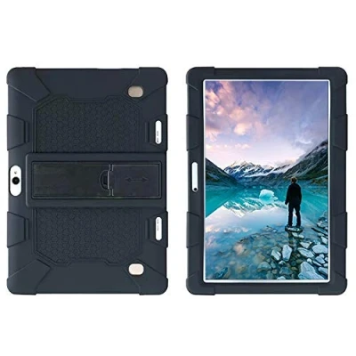 Immagine di AKNICI 10.1 Pollici Custodia in Silicone per TOSCiDO K108 W109 K107 X104 X108/BEISTA 10/DUODUOGO 10/MEBERRY M6/YESTEL X7/YOTOPT K107/Yuntab K107/LNMBBS X30/LuTeyi 10/TYD 10.1/HYX 10, Nero