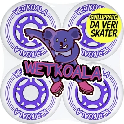 Immagine di WETKOALA Ruote per pattini in linea 80mm 85A (4 pezzi) forte aderenza e lunga durata su ogni superficie linea, monopattini, waveboard, roller altro