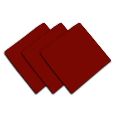 Immagine di Soleil d&#039;ocre Set di 3 Tovaglioli in Cotone Panama, Rosso, 45 x cm