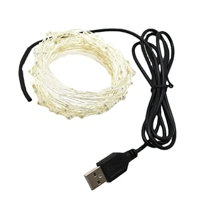 Immagine di ansu USB LED filo di rame stringa fata luce striscia lampada natale impermeabile luci (rosso, 5M 50LED)