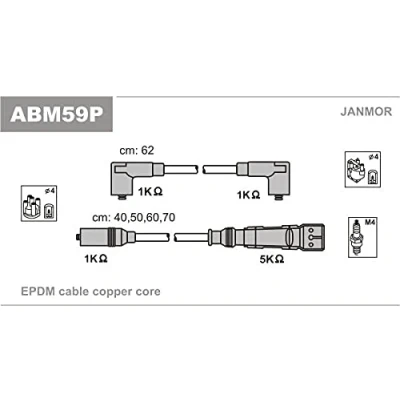 Immagine di JANMOR ABM59P Kit Cavi Accensione