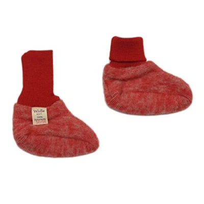 Immagine di Cosilana, lana piatnikl scarpine in kbT markenproduct (a partire da 62/68 con gommini antiscivolo) Rot Melange