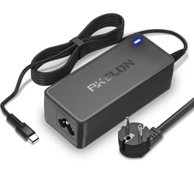 Immagine di AKELON 65W 45W USB C Caricatore per Lenovo Thinkpad Yoga Dell Chromebook Latitude HP Acer Asus Samsung Google Series 20V 3,25A Alimentatore Adattatore