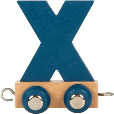 Immagine di small foot Lettera Polare X, Trenino in Legno combinabile a Piacere, da Decorare e Regalare, 12594, Multicolore