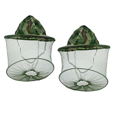 Immagine di SUNREEK 2 Pack Camouflage Apicoltura Apicoltore Anti Zanzara Ape Insetto Mosca Maschera cap Cappello con Testa Netta Maglia Viso Protezione Attrezzature da Pesca All&#039;aperto