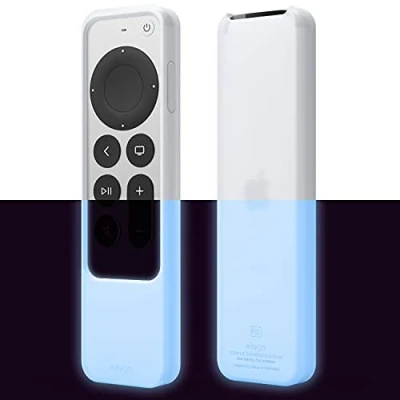 Immagine di elago Custodia Sottile R2 Compatibile con Telecomando Apple TV 4K Siri 3a Generazione(2022) e 2a Generazione(2021) Design Sottile, Leggero, Silicone Antigraffio, Assorbimento Degli Urti(Nightglow Blu)