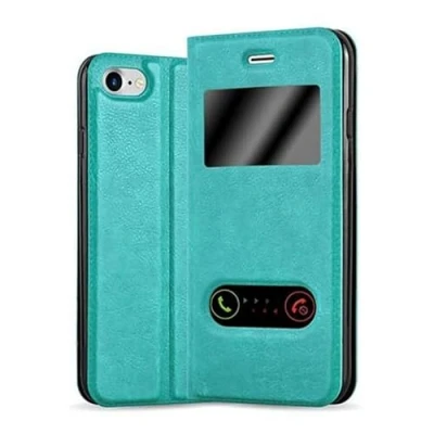 Immagine di Cadorabo Custodia Libro per Apple iPhone 7 / 7S 8 SE 2020 in TURCHESE MENTA con Funzione Stand e Chiusura Magnetica Portafoglio Cover Case Wallet Book Etui Protezione