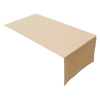Immagine di Runner da tavola di alta qualità in 100% cotone, collezione concetto, colore e dimensioni a scelta (runner tavolo, 45 x 150 cm, camel)