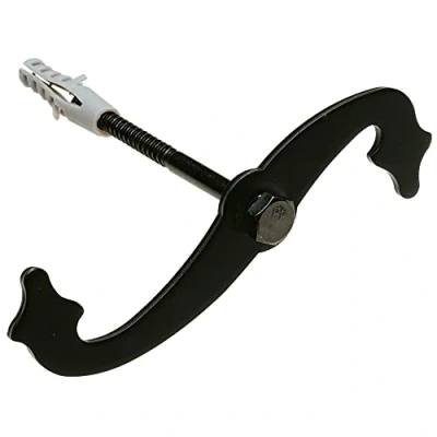 Immagine di Amig 6215 Fermaporta a spirale 1 Accessorio per finestre di tipo S decorativo in stile forgiato con finitura nera opaca Hardware rustico
