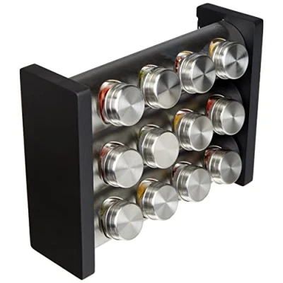 Immagine di Küchenprofi KP2617502812 Portaspezie KP2617502812, in acciaio INOX 18/8, nero, taglia unica
