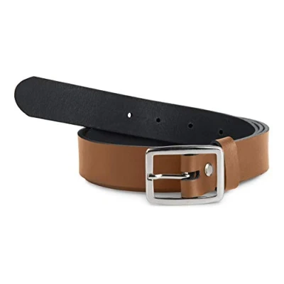 Immagine di Merry Style Cintura Donna in 100% Vera Pelle D41 (Marrone, 90 cm (Lunghezza totale 109 cm))