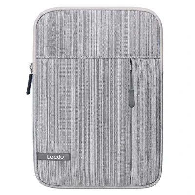 Immagine di Lacdo Tablet Custodia Protettiva Borsa Compatibile con iPad Mini 7 (A17 Pro)/6/5/4/3/2, Samsung Galaxy Tab A7 Lite 8.7&quot; / A 8&quot;, Huawei MatePad T8 Resistente agli Urti Antiurto, Grigio Scuro