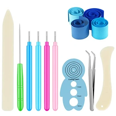 Immagine di Set di 9 Strumenti per Quilling Carta Slotted Tools Paper Progetti e Fai da te
