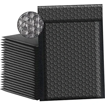 Immagine di Buste Imbottite Bubble Mailer 50Pezzi Spedizione Autosigillanti per l&#039;imballaggio Pacchetto Postale di (13 x 18cm, Nero)