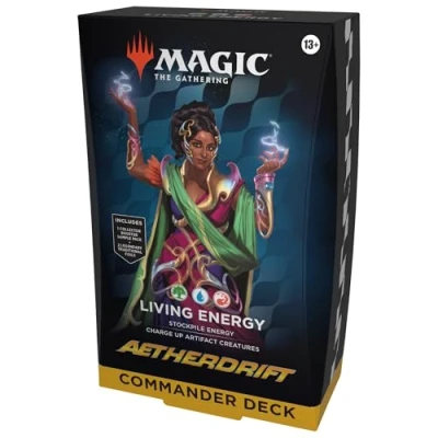 Immagine di Magic: The Gathering Mazzo Commander di Aetherdrift Energia Vivente (Versione Inglese), Colore Green/Blue/Red, D4142000