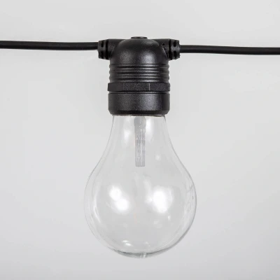 Immagine di ALLEGRA Ghirlanda luminosa per esterni, 10 luci LED, 5 m, collegabile con telecomando, colore: Nero