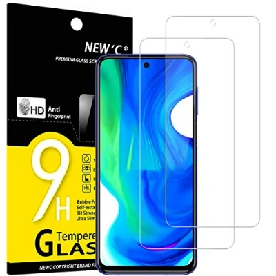 Immagine di NEW&#039;C 2 Pezzi, Vetro Temperato per Xiaomi Poco M2 Pro, Pellicola Prottetiva Anti Graffio, Impronte, Senza Bolle, Durezza 9H, 0,33mm Ultra Trasparente, Resistente