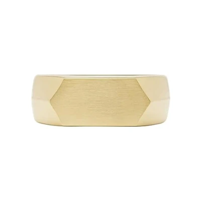 Immagine di Fossil Uomo Anello con sigillo All Stacked Up in acciaio inossidabile dorato, JF04559710, Oro (Gold), 11