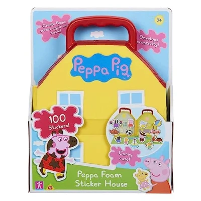 Immagine di Peppa Pig foam Sticker House, create scenes, 100 reusable stickers, featuring lots of characters and accessories