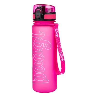 Immagine di Baagl Borraccia in Tritan, a prova di perdite, con coperchio ribaltabile, da 500 ml, riutilizzabile, scala, per uso quotidiano cinghia, bambini, scuola, sport