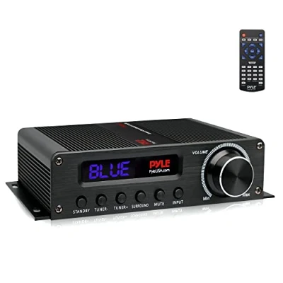 Immagine di PyleUsa PFA560BT Wireless Bluetooth Home Audio Amplifier 100W 5.1 Channel Theater Power Stereo Receiver, Surround Sound w/HDMI, AUX, FM Antenna, Subwoofer Speaker Input, 12V Adapter, Black