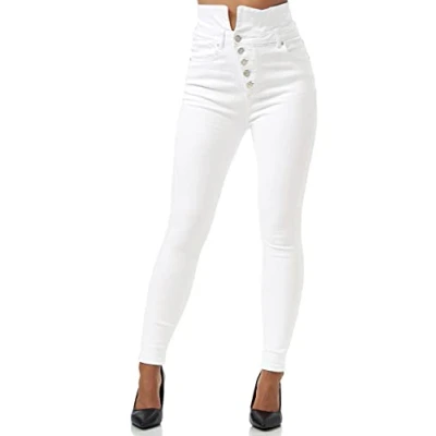 Immagine di Elara Ladies Jeans Stretch Push Up Chunkyrayan JS999 1 Weiss 38 (M)