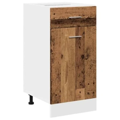 Immagine di vidaXL Mobile con Cassetto Legno Antico 40x46x81,5cm Multistrato, da Cucina, mobiletto cassetto, mobiletto, unità Cucina