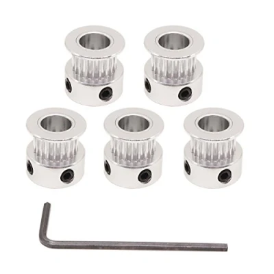 Immagine di WINSINN GT2 Puleggia a 20 denti, foro 8 mm, larghezza 6 T, in alluminio, per stampante 3D (confezione da 5 pezzi)