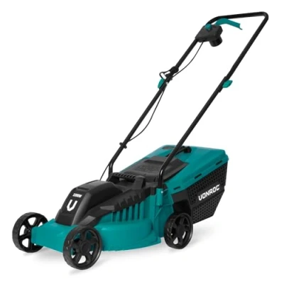 Immagine di VONROC TagliaerbaTosaerba elettrico 1300W. Altezza di taglio regolabile: 30, 50 o 70 mm. Larghezza taglio: 32 cm Contenitore raccolta da 30 litri con indicatore riempimento