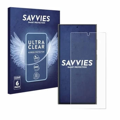 Immagine di savvies (6 Pezzi Pellicola Protettiva per Samsung Galaxy S24 Ultra (case friendly) Protezione Schermo Trasparente