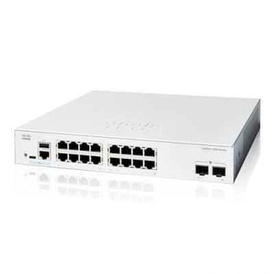 Immagine di Cisco Catalyst 1200 16T 2G Smart Switch, 16 porte GE, 2 SFP 1GE, protezione limitata a vita (C1200 2G)