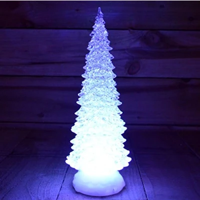 Immagine di Albero filatore d&#039;acqua a batteria, 30 cm, con timer e LED che cambiano colore