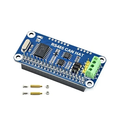 Immagine di RS485 CAN HAT per Raspberry Pi 4B/3B+/3B/2B/B+/A+/Zero/Zero W/WH, Consenti Comunicazione Lunga Distanza Tramite RS485/CAN Funzione, Integrato MCP2515 Controller con Chip SN65HVD230 e SP3485