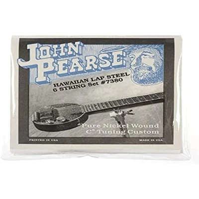Immagine di John Pearse® Strings »7380 C6 TUNING Hawaiian Lap Steel 6 String PURE NICKEL WOUND« Corde per Chitarra 015/034