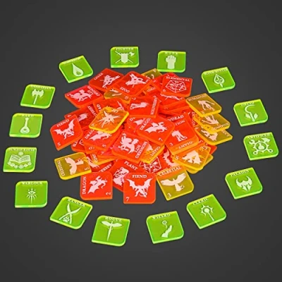 Immagine di CZYY D&amp;D Set di 112 gettoni da tavolo per giochi ruolo fantasy, eroe e mostro, perfetti dungeon, draghi Pathfinder (acrilico)