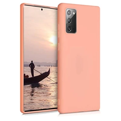 Immagine di kwmobile Custodia Compatibile con Samsung Galaxy Note 20 Cover Back Case per Smartphone in Silicone TPU Protezione Gommata corallo matt