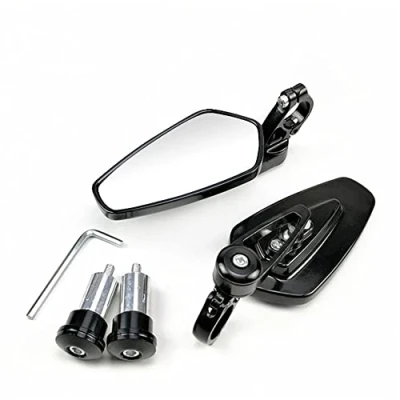 Immagine di Specchietto per Moto 1 Paio 7/8 &quot;22mm Alluminio Bar End Retrovisore Laterale Universale Manubrio Bici Specchietti Retrovisori (Color : Black7)