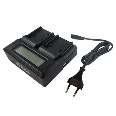 Immagine di vhbw caricabatterie duale compatibile con Panasonic CGA D54, D54S, D54SE camera Stazione di ricarica display
